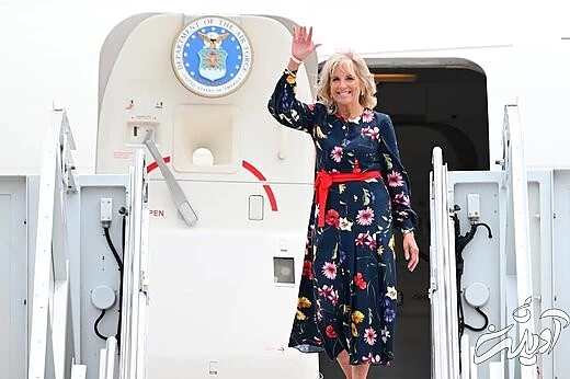 جيل بايدن با وجود درياف واكسن كرونا از ماسك استفاده كرد.